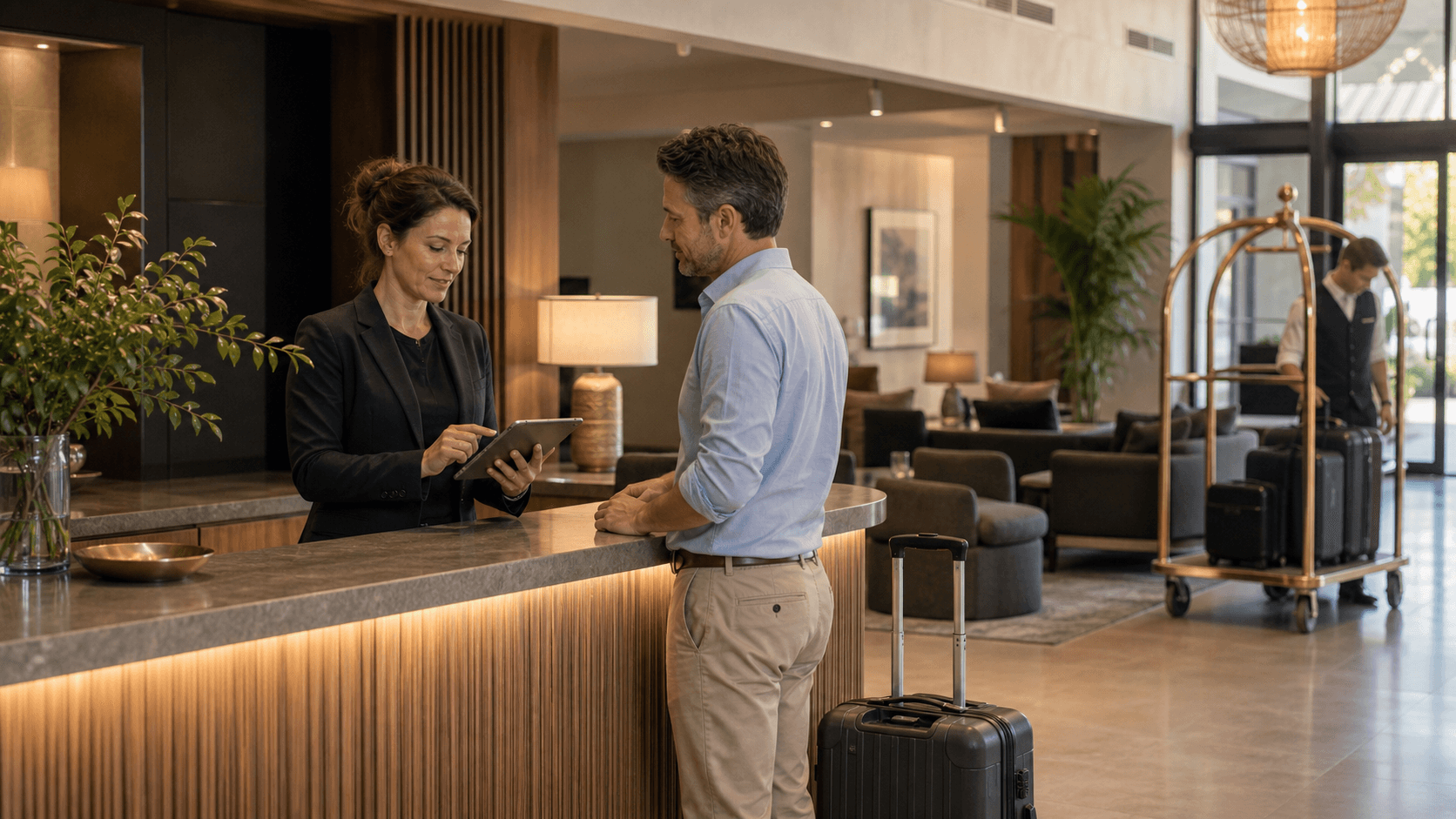 Hospitality business setting
