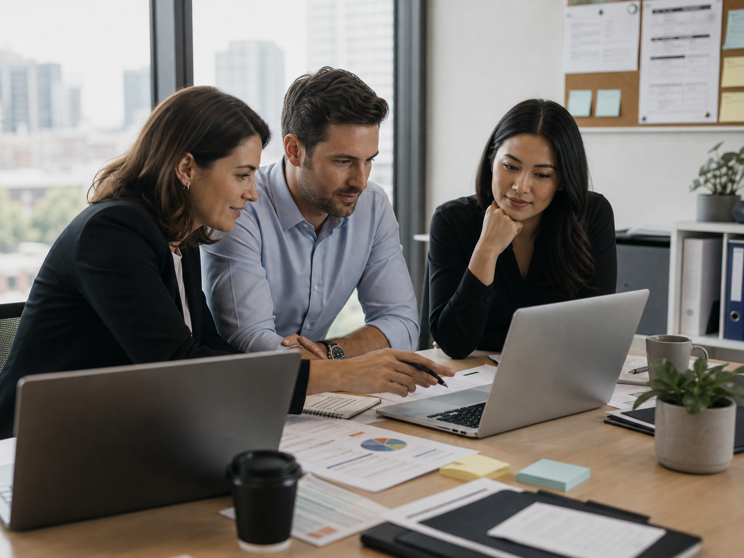 Broker team reviewing buyer enquiries