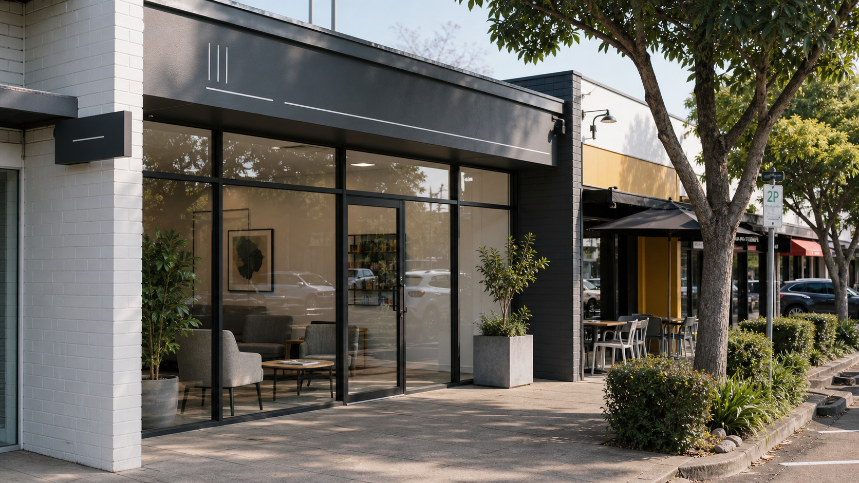 Independent brokerage office frontage